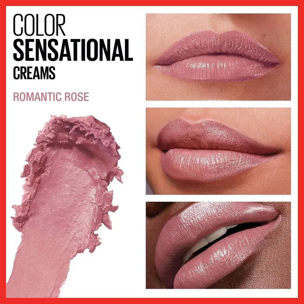 Romantic Rose Pink Maybelline Color Sensational Cream Finish Lipstick